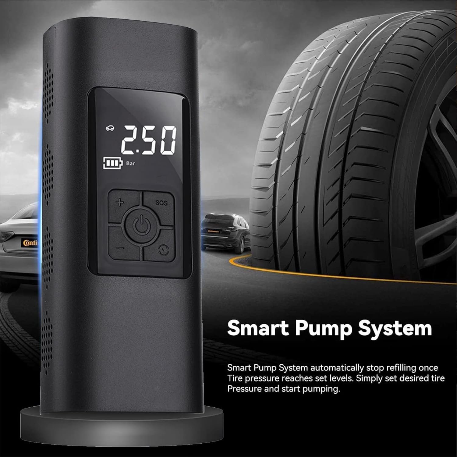 منفاخ سياره محمول 3 في 1