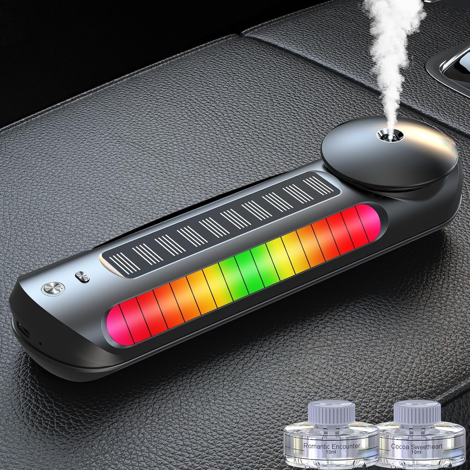 فواحة ومعطر سيارة إضاءة RGB بالطاقه الشمسيه